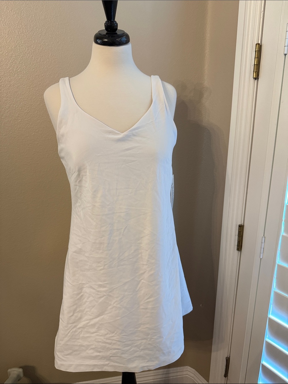 Lululemon Classic White V-Neck Tank Dress - Women